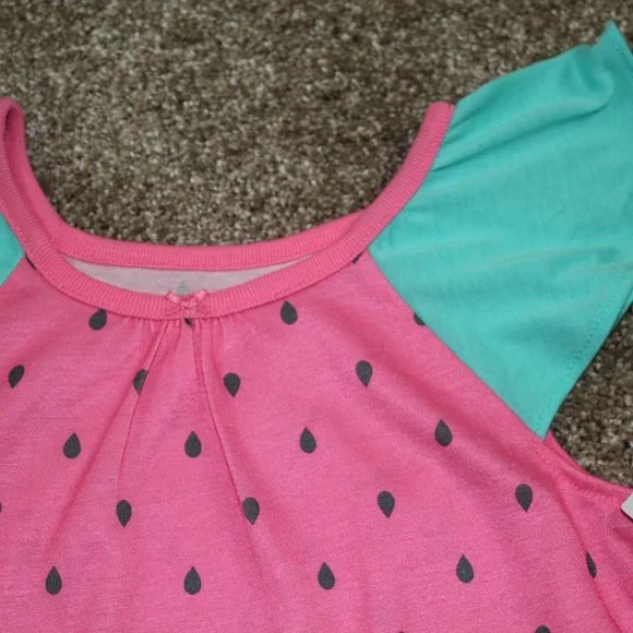 Carter's Watermelon Pajamas 3-Piece Set Shorts Spring Summer Girls Size 6 NWT - Picture 2 of 3